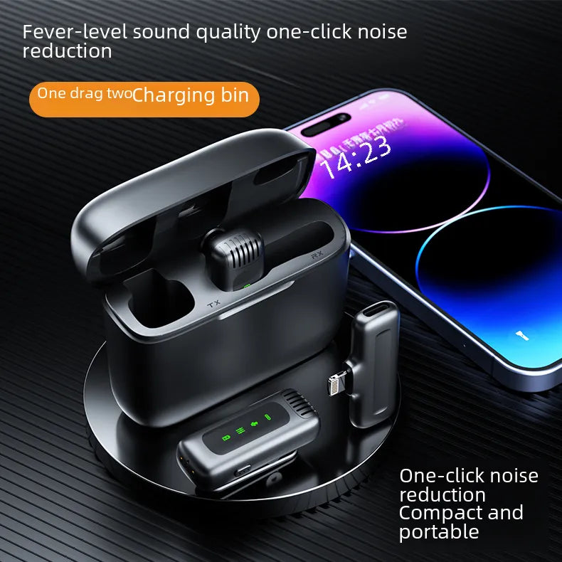 Microphone Lavalier Sans Fil DUNSPIN SK-963/964 – iPhone & Type-C