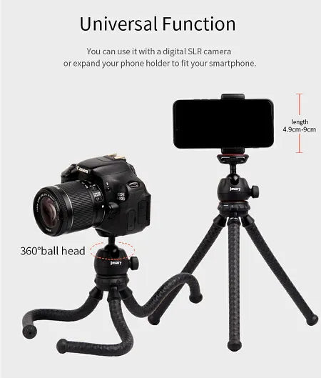 ترايبود مرن جيماري MT-25 أسود – مدمج وقوي للهواتف والكاميرات