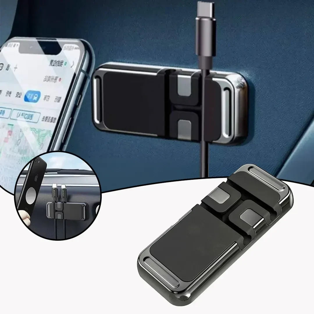 Support magnétique voiture pour téléphone et câble – 2-en-1