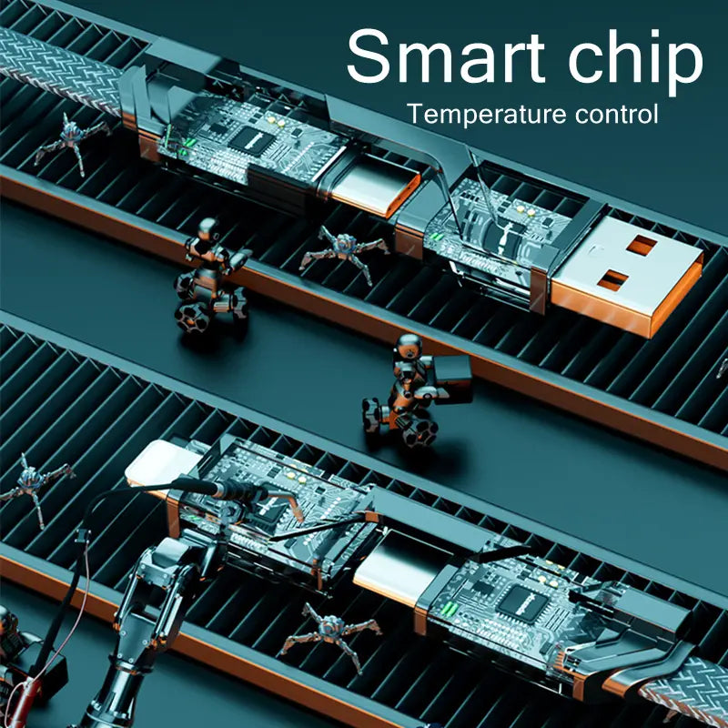 كابل USB 4 في 1 بلوس تار PL-435 - شحن سريع 100 واط ونقل بيانات لـ iPhone وSamsung وXiaomi وAndroid