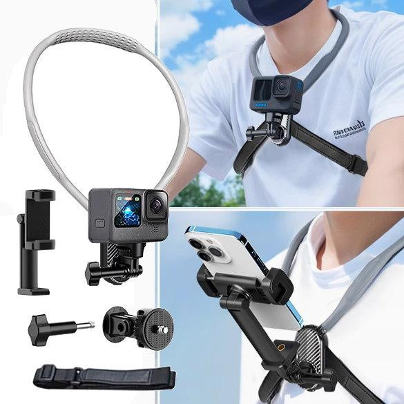 Support de Cou Mains Libres pour Smartphone et Caméra de Sport