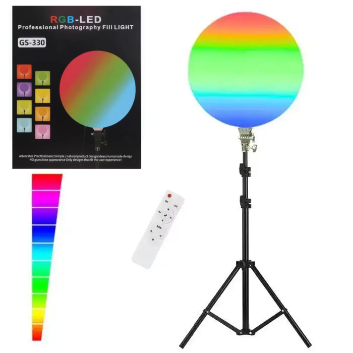 Panneau LED RGB GS-330 avec Trépied 2m
