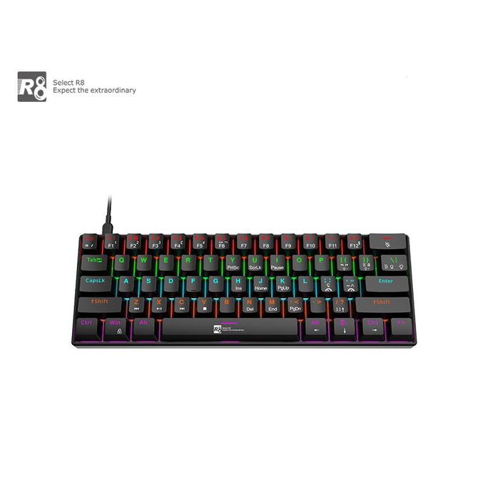 Clavier Mécanique Gaming RGB 61 Touches – R8 1037