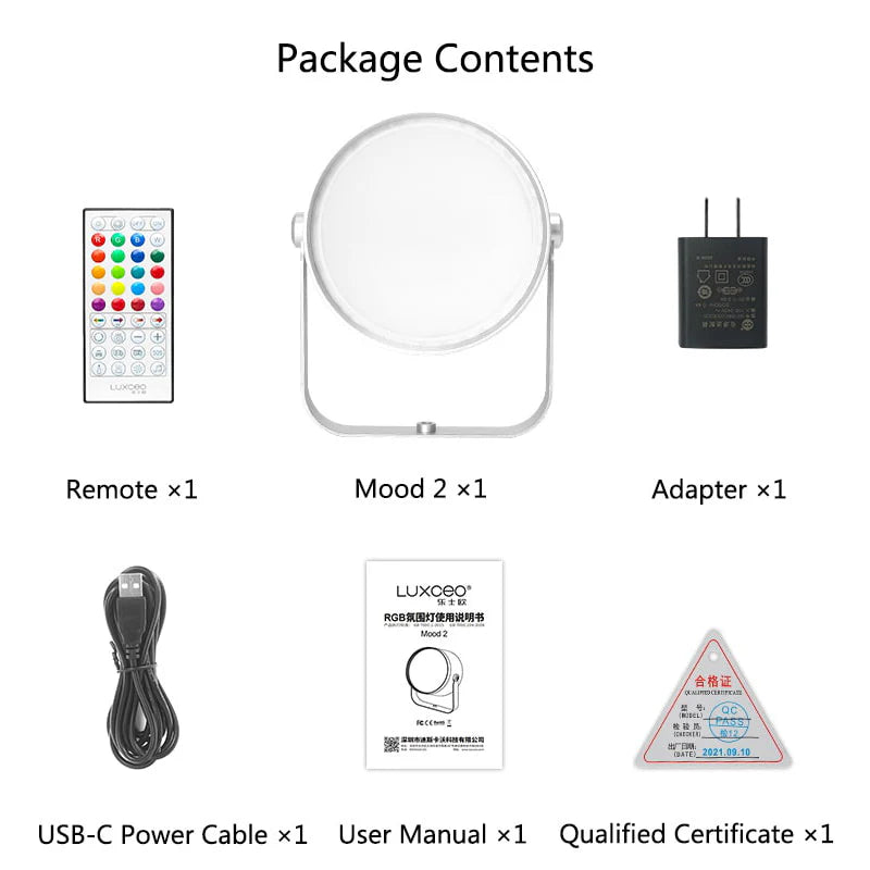 Lampe Ambiance LED RGB Mood 2 – 36 000 Couleurs & Mode Musique