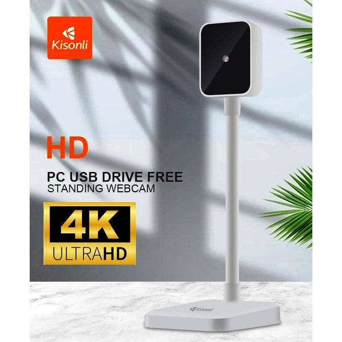 Webcam Kisonli D1 – ULTRA HD 4K avec Microphone Intégré et Mise au Point Automatique