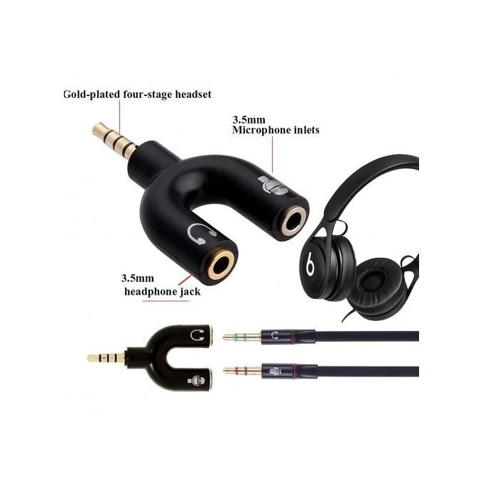 Audio Splitter Jack Plug Mâle À Aux Femelle Adaptateur