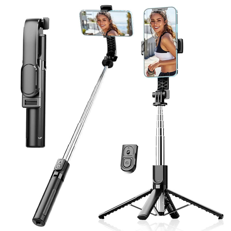 Selfie Stick Trépied C18 Sans Fil 103cm Rotation 360°
