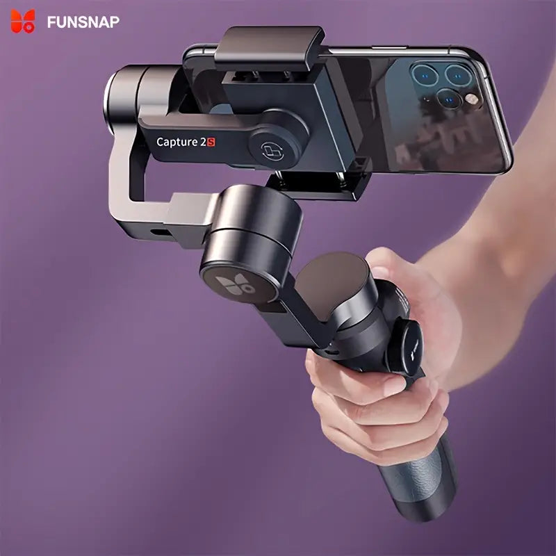 Stabilisateur Smartphone FUNSNAP Capture 2s – Gimbal 3 Axes avec Molette de Focus