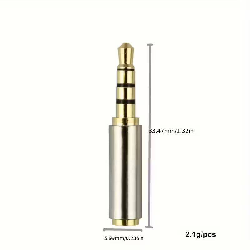 Adaptateur Audio Jack 3.5mm Male vers 2.5mm Femelle Plaque Or