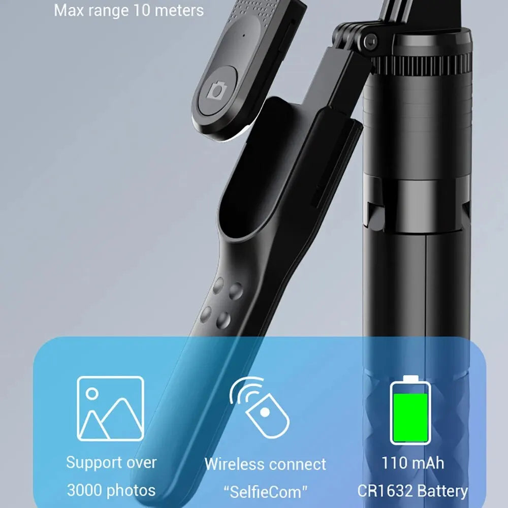 K28P – Selfie Stick Tripod 175 cm avec Télécommande Sans Fil