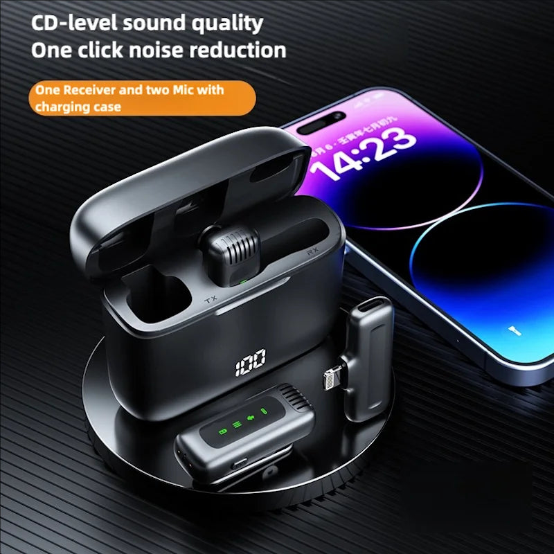 Microphone Lavalier Sans Fil DUNSPIN SK-963/964 – iPhone & Type-C