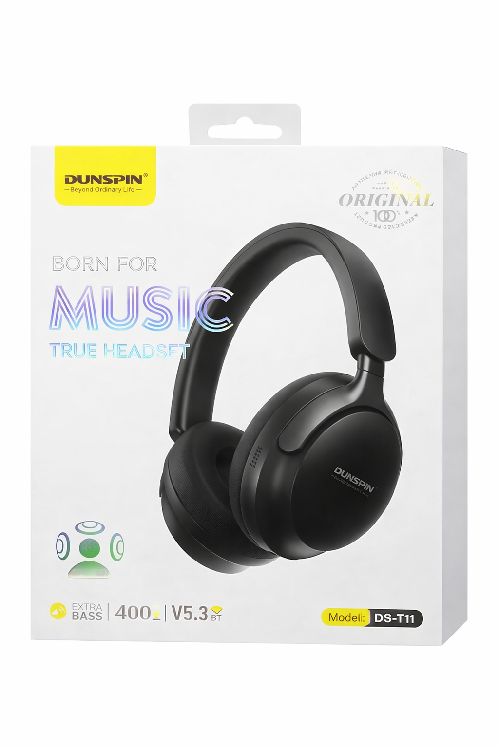 Casque Bluetooth Sans Fil DUNSPIN DS-T11 – Extra Bass, Bluetooth 5.3