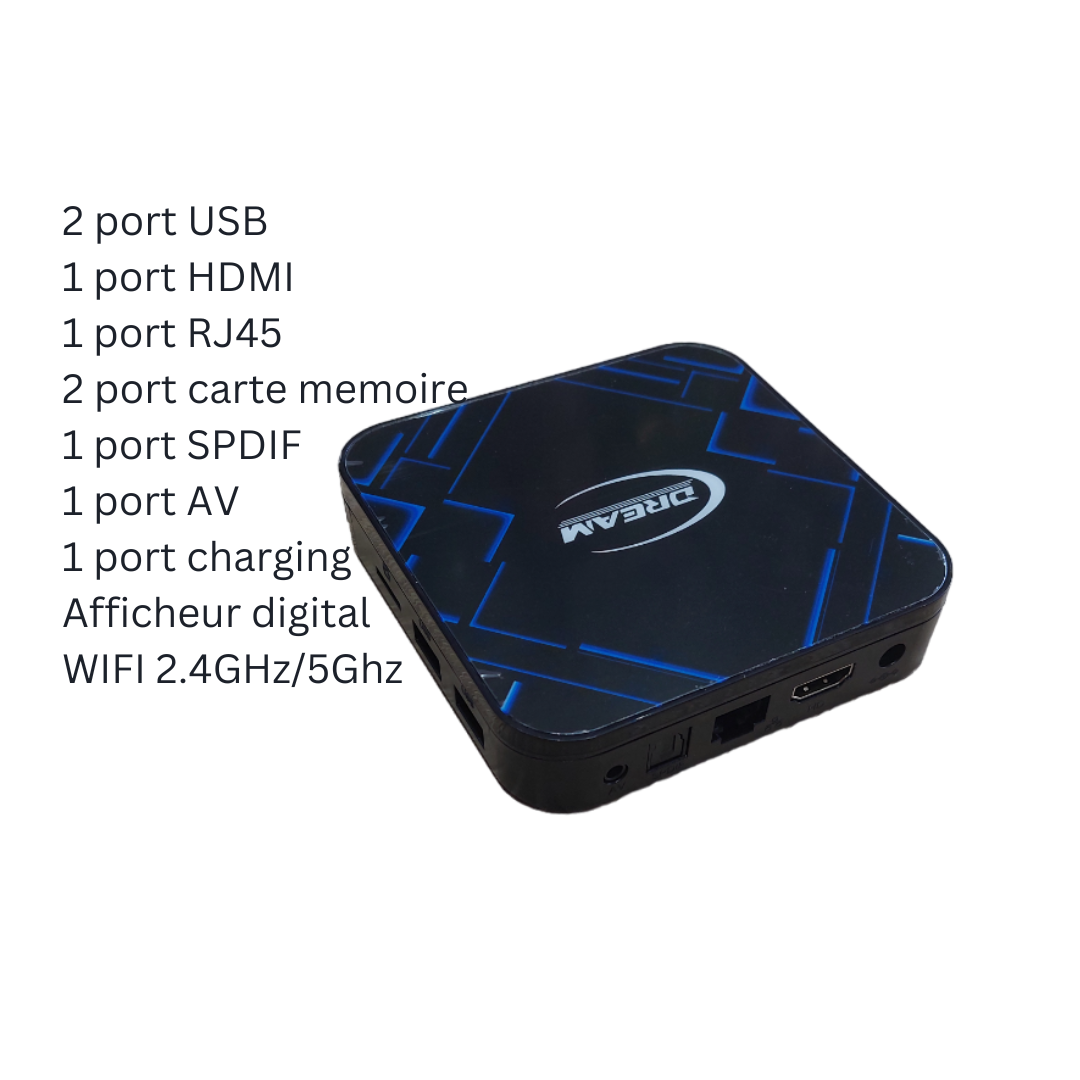 TV Box Dream android TV 4GO Ram-32GB STockage + Chromecast