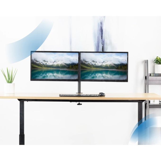 Support de Bureau pour Double Écran – Bras Articulés pour Moniteurs de 13" à 27"
