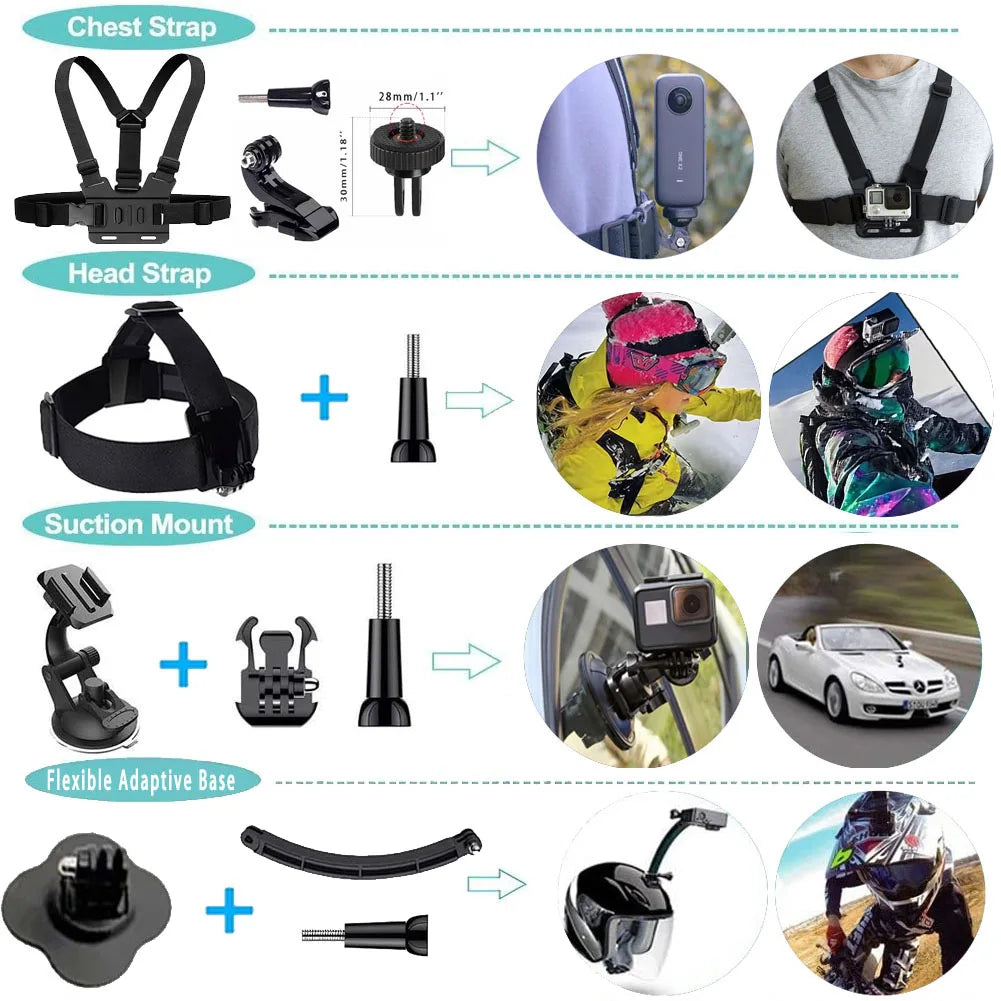 Kit Accessoires Caméra d’Action 50 en 1 Universel