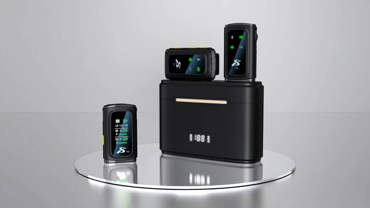 Micro Sans Fil SX28 – 2 Micros + Récepteur 3-en-1 Type-C Lightning Jack