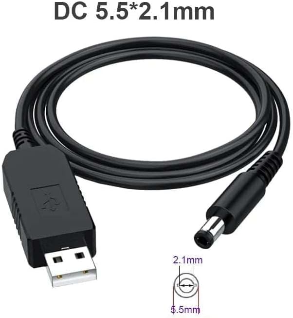 Câble d'Alimentation USB GE Boost DC 5V vers DC 12V, 1A/2A – Alimentation de Haute Qualité pour Routeur