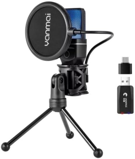 Microphone Sans Fil Yanmai SF-777W RGB avec Réduction de Bruit pour Gaming & Streaming