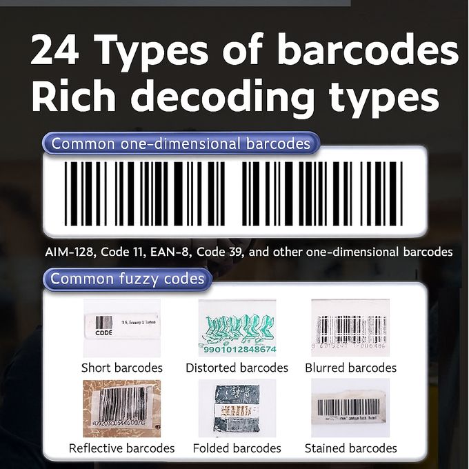 Scanner Code-Barres Sans Fil Deli S226W 1D/2D USB & Bluetooth