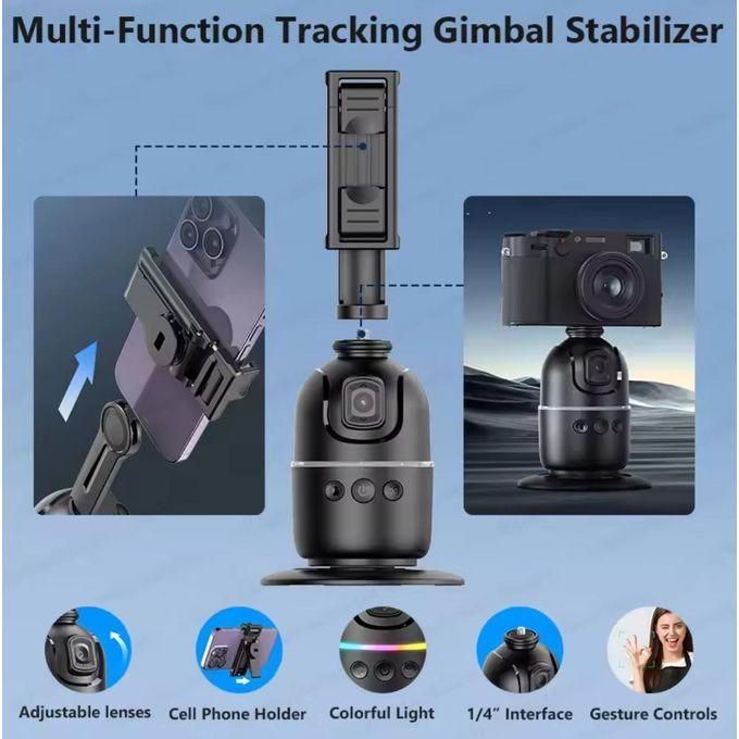 Support Smartphone P03 avec Suivi Automatique du Visage à 360°
