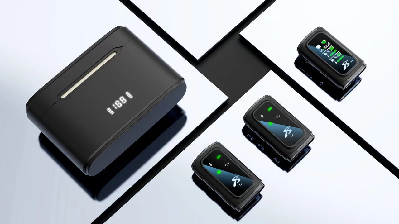 Micro Sans Fil SX28 – 2 Micros + Récepteur 3-en-1 Type-C Lightning Jack