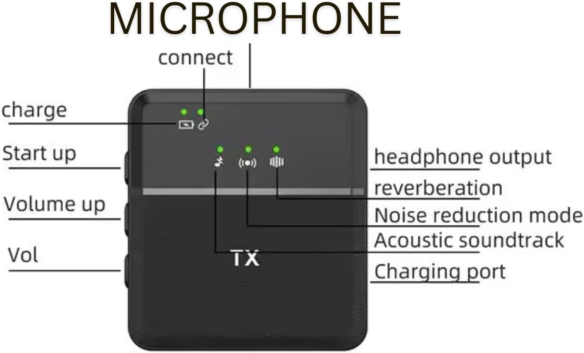 Microphone Sans Fil SX31 – Lavalier 2.4GHz pour iPhone & Type-C, Réduction de Bruit, 20m