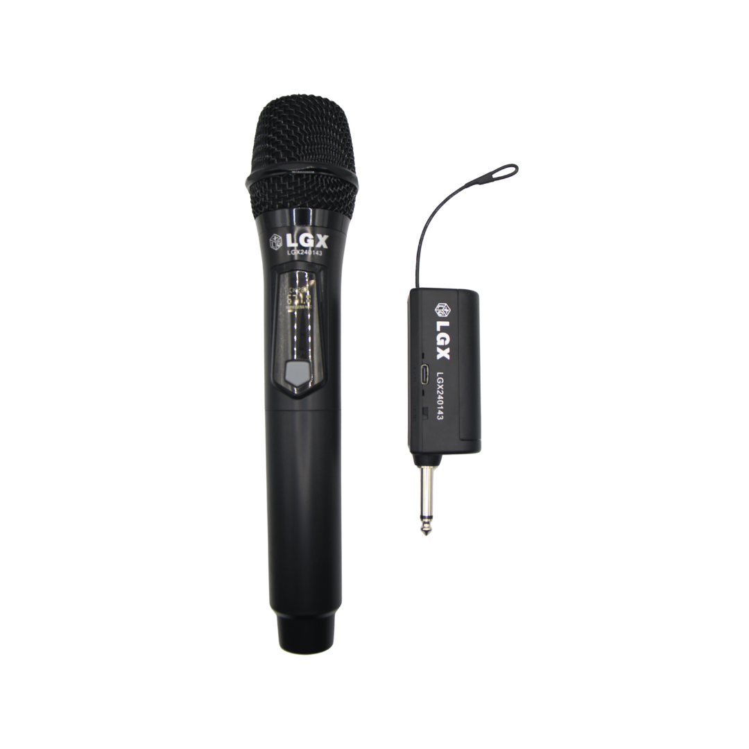 Microphone Sans Fil UHF Rechargeable LGX240143 – Anti-Larsen, Haute Portée 50m, Son Pro pour Karaoké et Audio
