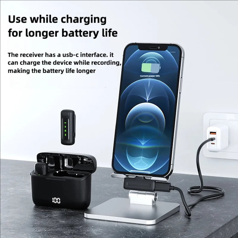 Microphone Lavalier Sans Fil DUNSPIN SK-963/964 – iPhone & Type-C