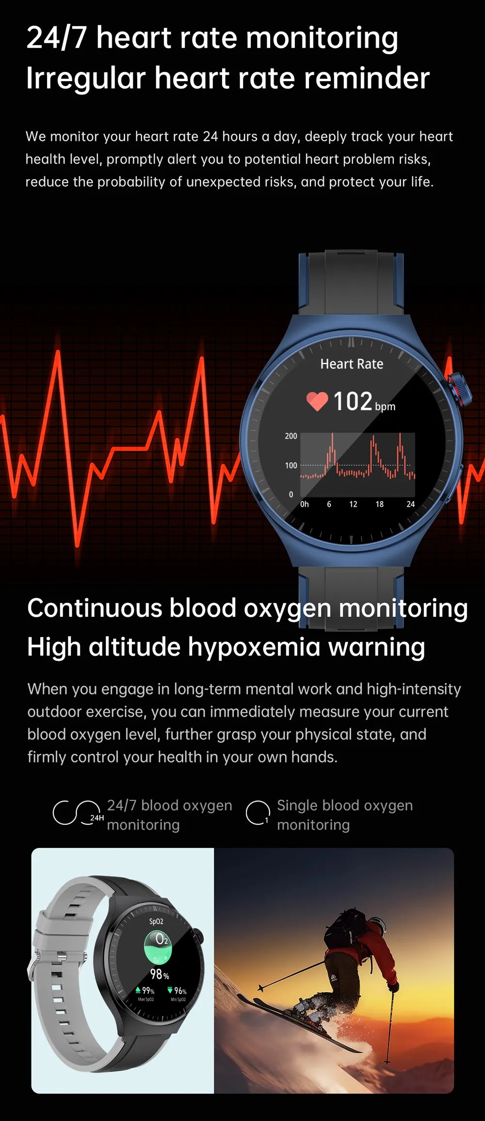 PS-WT9 X8 Pro+ Smartwatch – Écran AMOLED 1,43", Surveillance de Santé Avancée, Batterie Longue Durée, Compatibilité Android et iOS