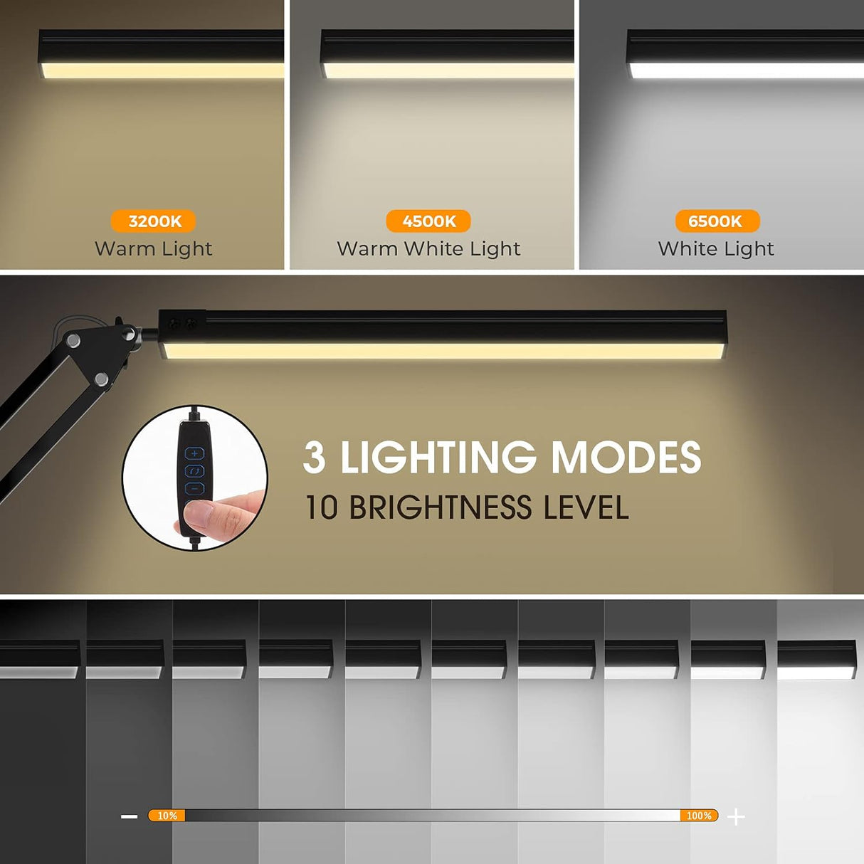 Lampe de Bureau LED – Éclairage Ergonomique et Réglable pour Bureau