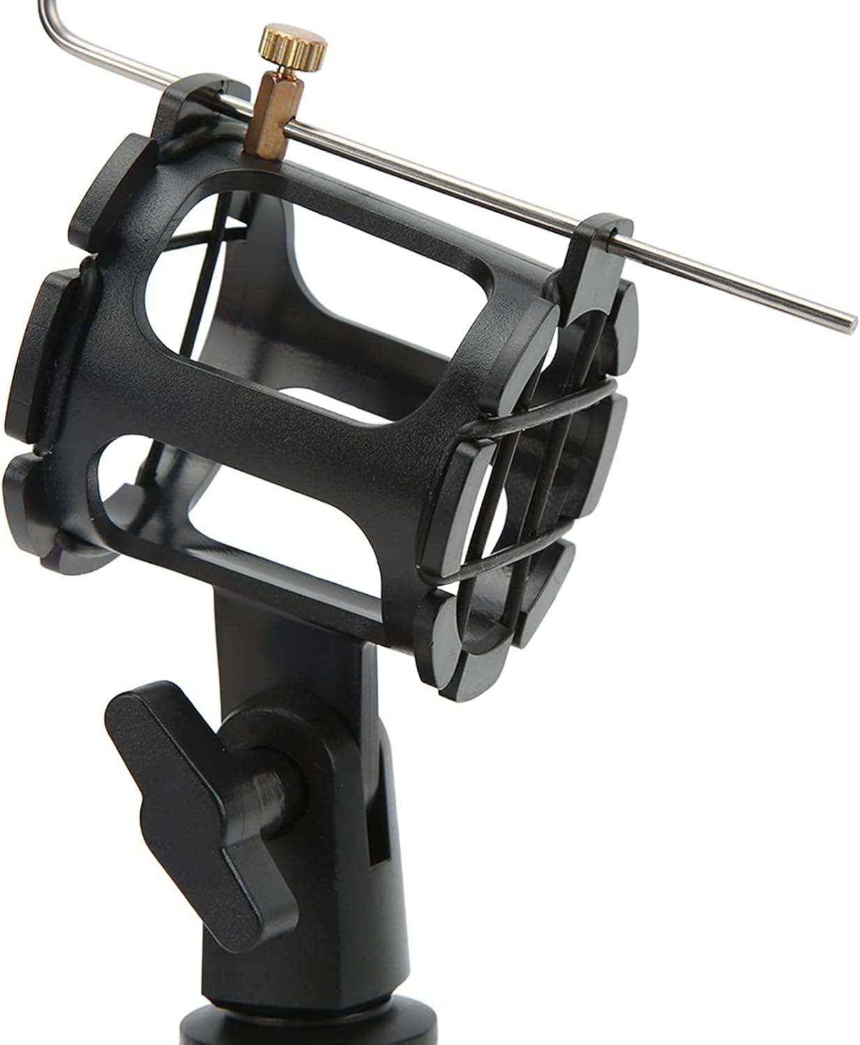 دعم ميكروفون قابل للطي مع فلتر مضاد للرياح وحامل ثلاثي مضاد للاهتزاز