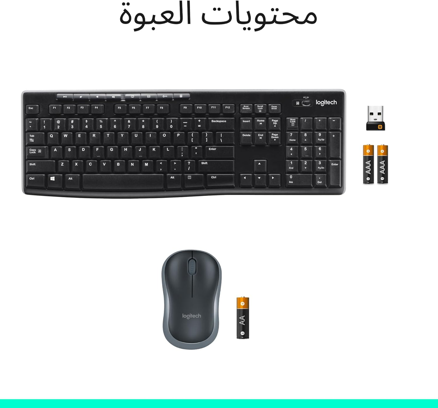 Logitech MK270 Ensemble Sans Fil – Clavier et Souris (AZERTY Français) Original