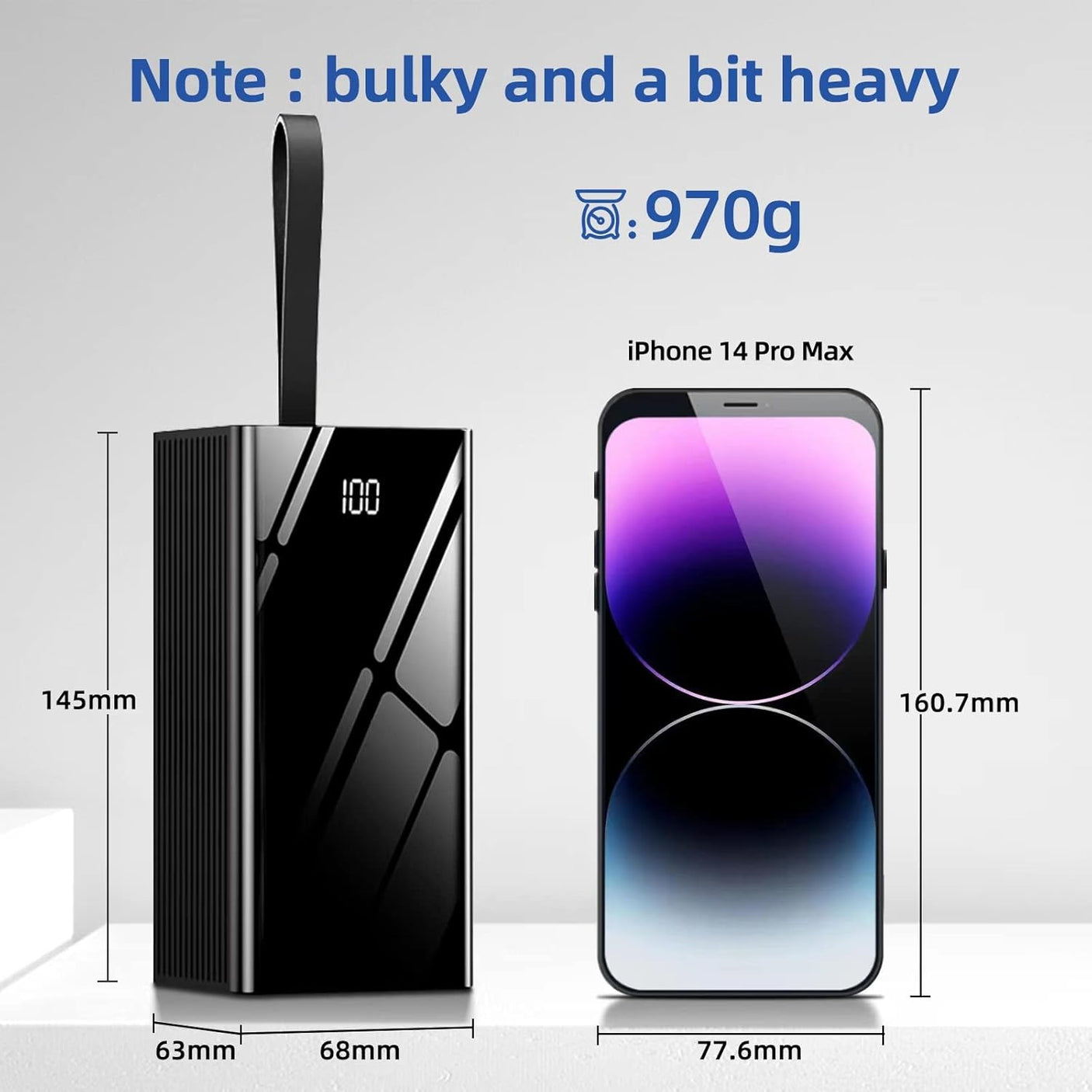 باور بانك 50000 مللي أمبير مع شحن سريع 22.5 واط - بلوس تار