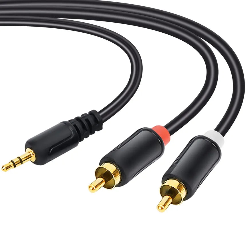 Câble Audio Stéréo Jack 3.5mm vers 2 RCA Mâles