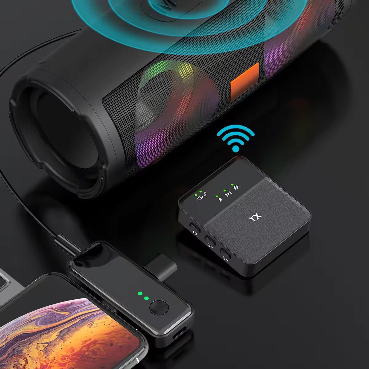 ميكروفون لاسلكي SX31 – لافاليير 2.4GHz لجهاز iPhone وType-C، تقليل الضوضاء، 20م