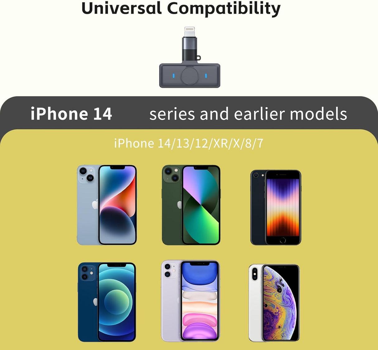 Micro-cravate Sans Fil Solo | double – Lightning | Type-C, Plug & Play