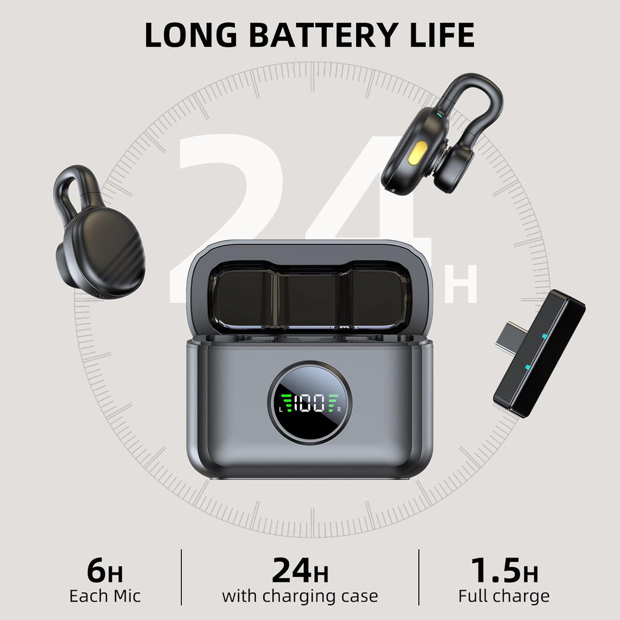 Micro-cravate sans fil 2.4G avec réduction DSP