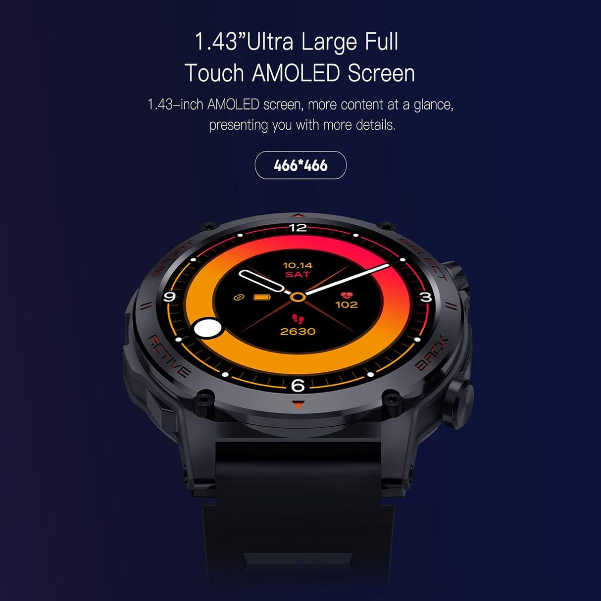 Smart Watch PEJE ZW13-AMD AMOLED 1,43″ Appels Bluetooth IP68