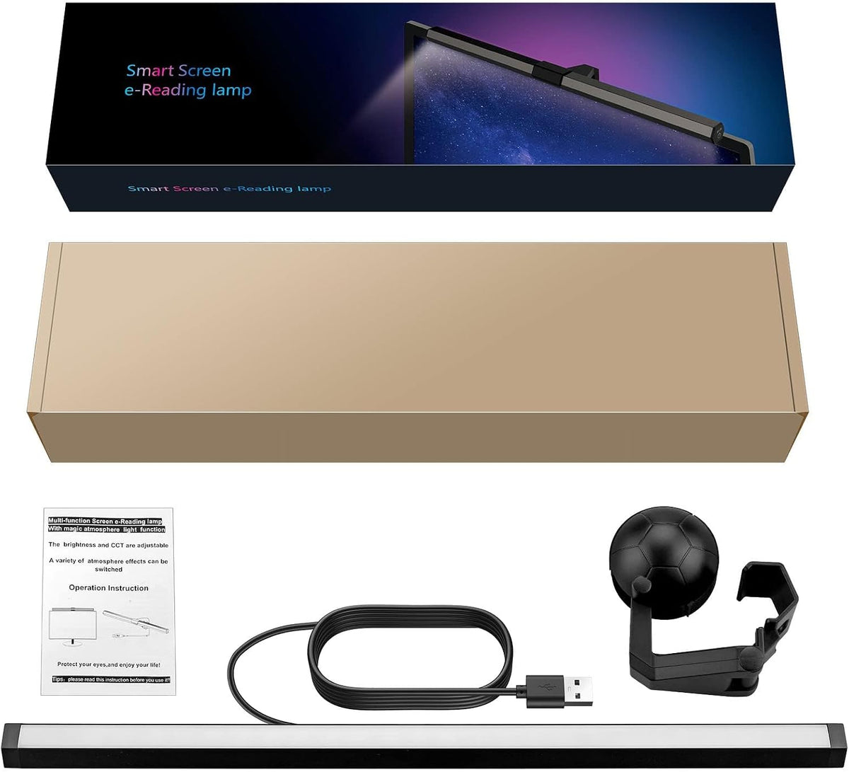 Lampe Écran PC LED RGB 2-en-1 avec Éclairage Réglable