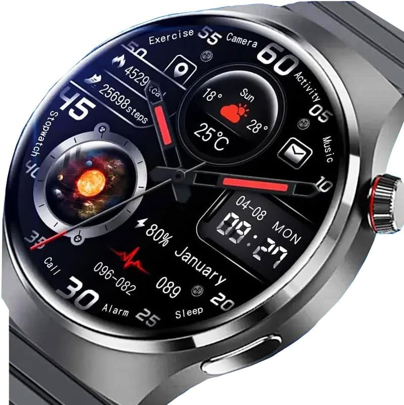 Smart Watch GT4 Pro – GPS, NFC, Appels Bluetooth, Écran HD