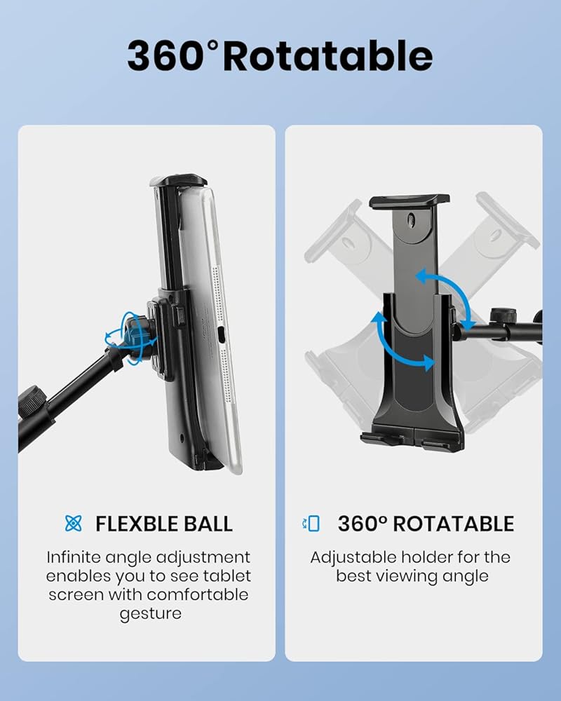 Support tablette et smartphone rotatif 360° universel