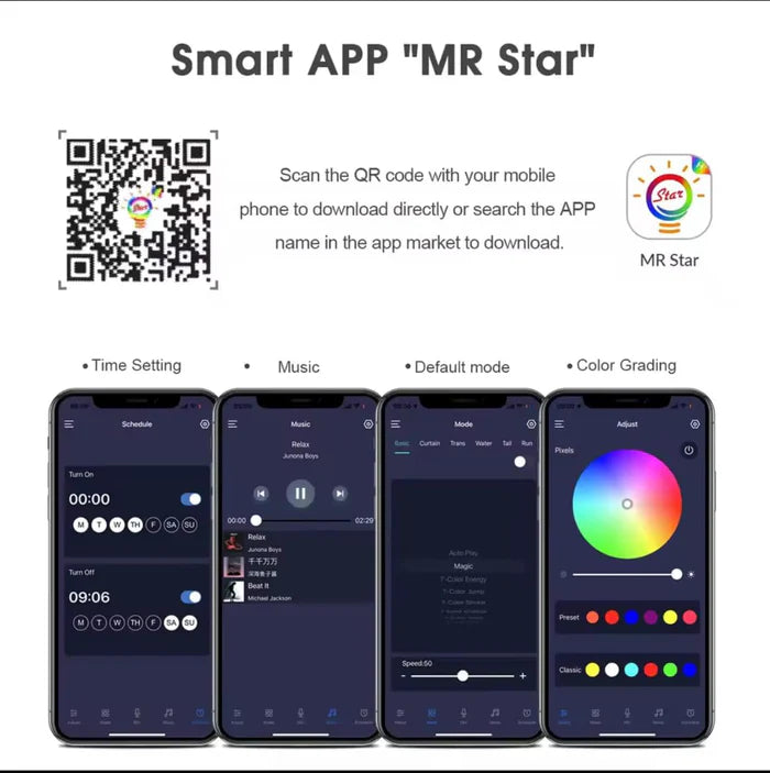 Ruban LED Néon RGB Intelligent Bluetooth USB 5V 2M à 10M