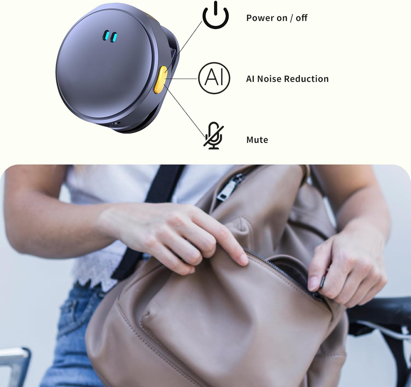 Micro-cravate Sans Fil Solo / double – Lightning / Type-C, Plug & Play