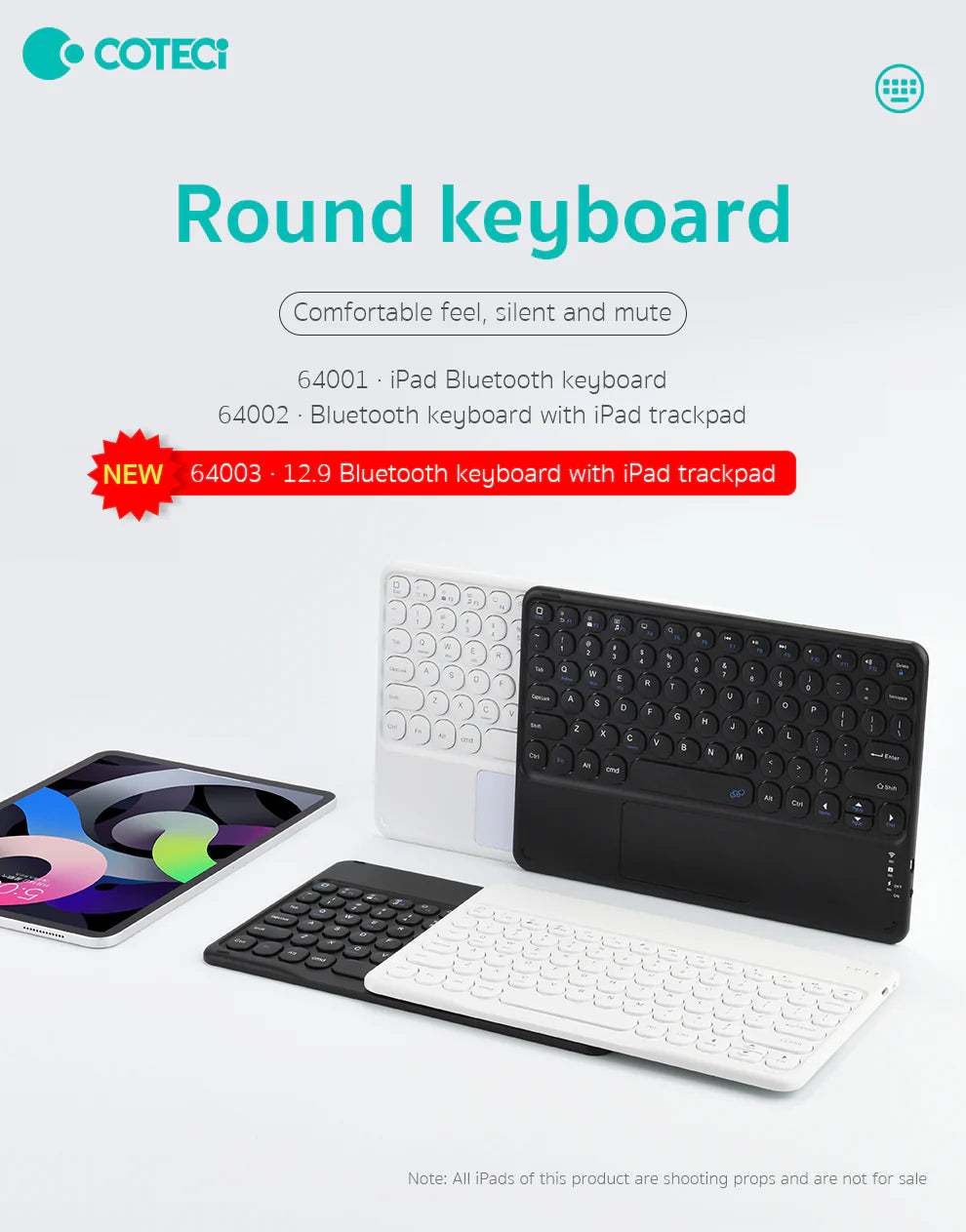 Clavier Bluetooth avec Trackpad pour iPad – Léger, Durable et Ergonomique