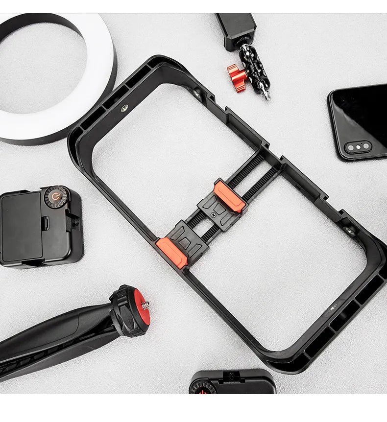 Kit Vidéo et Photo Pro : Rig, Trépied & Projecteur Lumière 50W