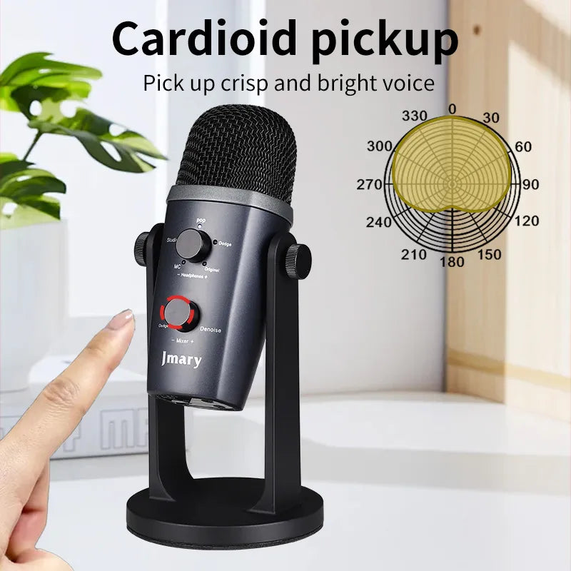 ميكروفون USB JMARY MC-PW10 احترافي 4 أوضاع صوت