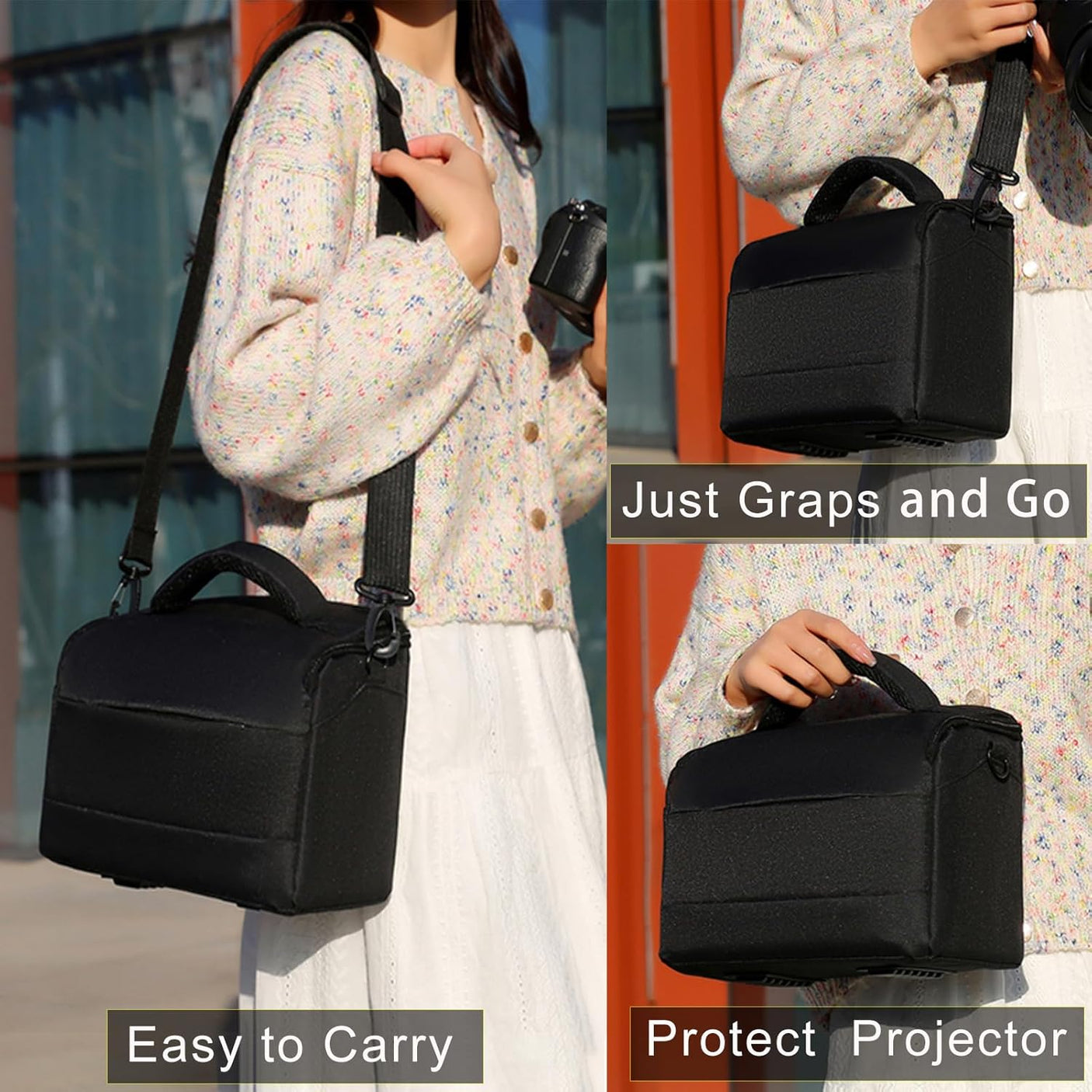 Mini Vidéoprojecteur Portable 1080P avec Support 360° – WiFi 6 & Bluetooth 5.2