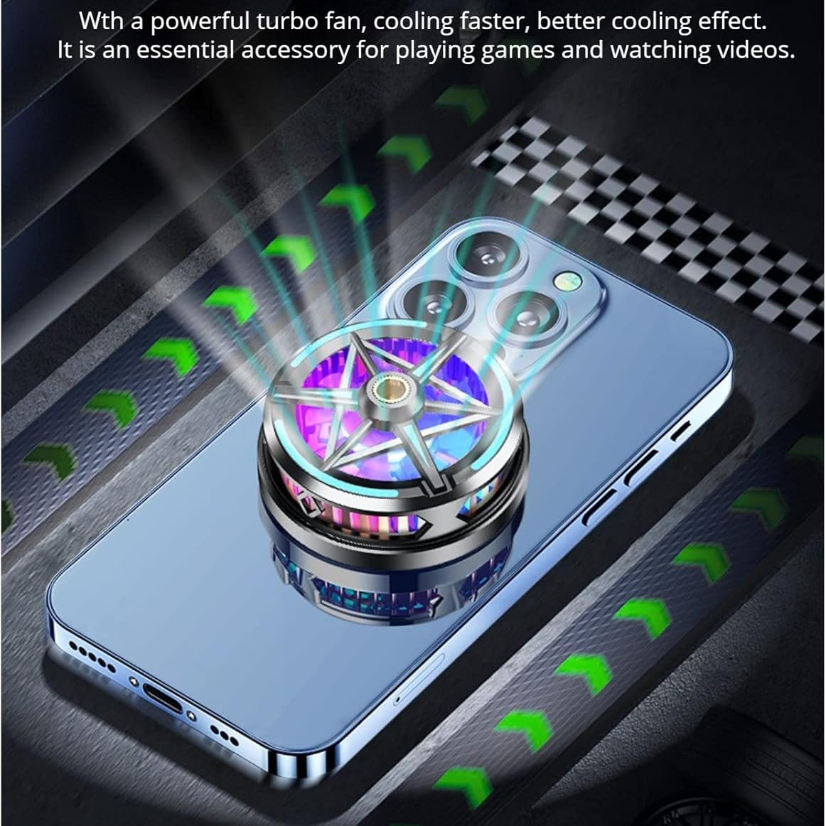 Refroidisseur Téléphone Gaming S6 – Ventilateur Smartphone