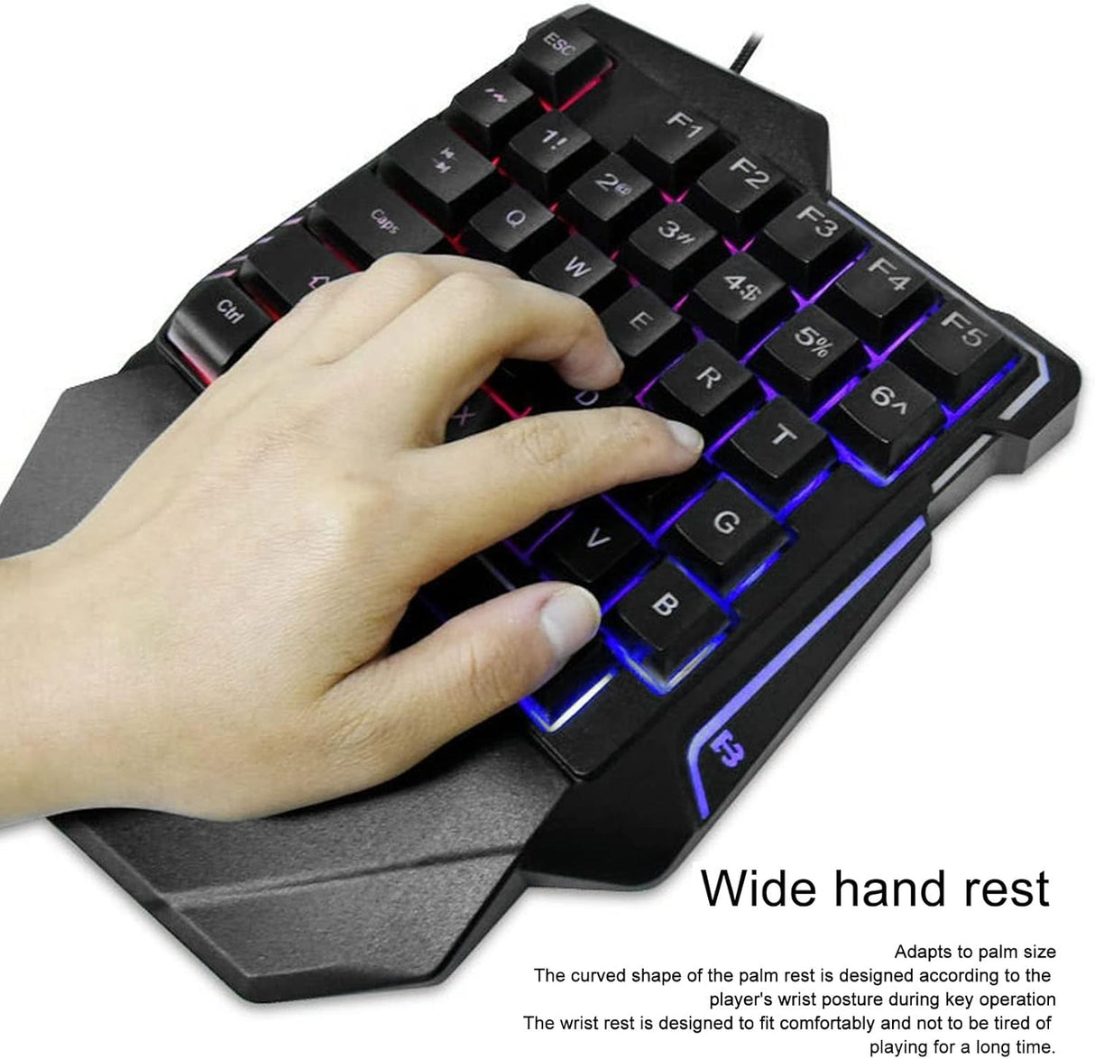 Clavier Gaming RGB Monomanu - 35 Touches, Rétroéclairage Coloré - KL-82