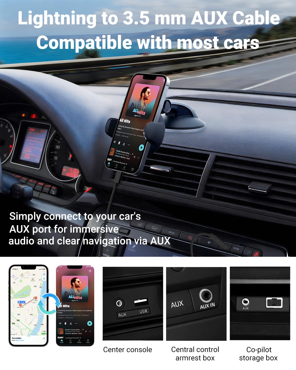 Câble Audio Lightning vers Jack 3,5 mm Royal OX-7G Premium